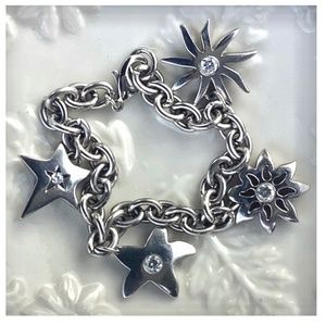 🌺🌸 Michael Valitutti NH Stainless Steel Star and Flower Bracelet